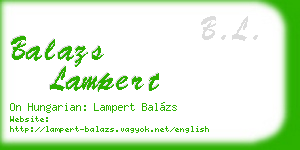balazs lampert business card
