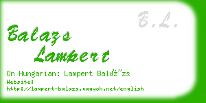 balazs lampert business card